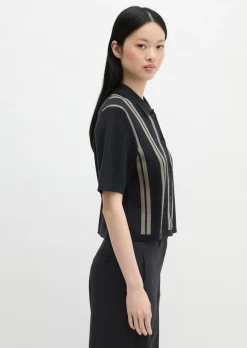 Kurzarm-Cardigan DFB Travel Collection aus merzerisierter Bio-Baumwolle