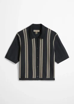 Kurzarm-Cardigan DFB Travel Collection aus merzerisierter Bio-Baumwolle
