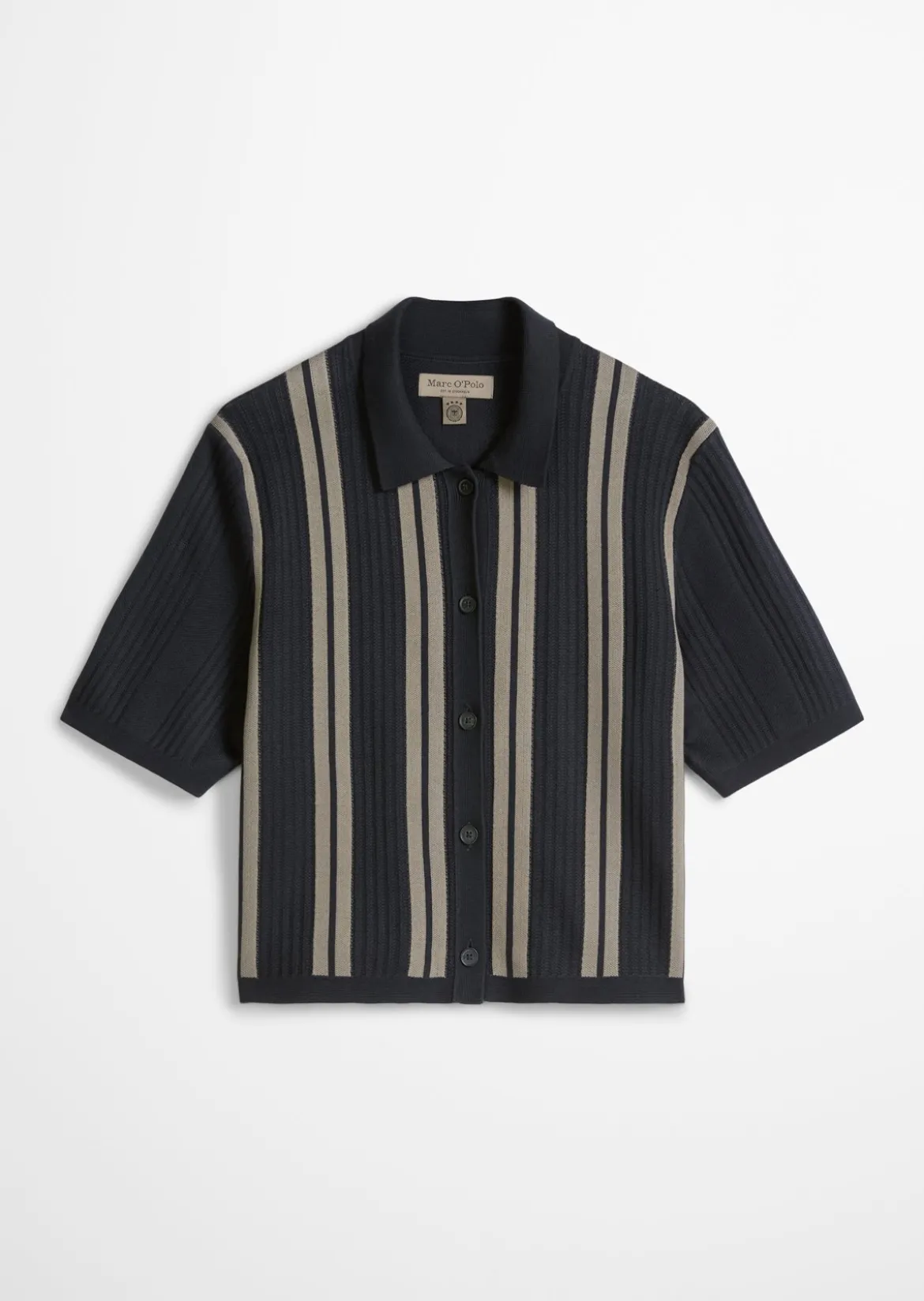 Kurzarm-Cardigan DFB Travel Collection aus merzerisierter Bio-Baumwolle