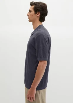 Kurzarm-Cardigan regular aus Bio-Baumwolle und Leinen