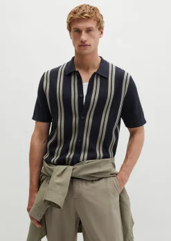 Kurzarm-Feinstrickshirt DFB Travel Collection aus reiner Bio-Baumwolle