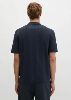 Kurzarm-Feinstrickshirt DFB Travel Collection aus reiner Bio-Baumwolle