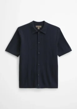 Kurzarm-Feinstrickshirt DFB Travel Collection aus reiner Bio-Baumwolle
