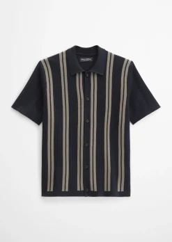 Kurzarm-Feinstrickshirt Travel Collection aus reiner Bio-Baumwolle