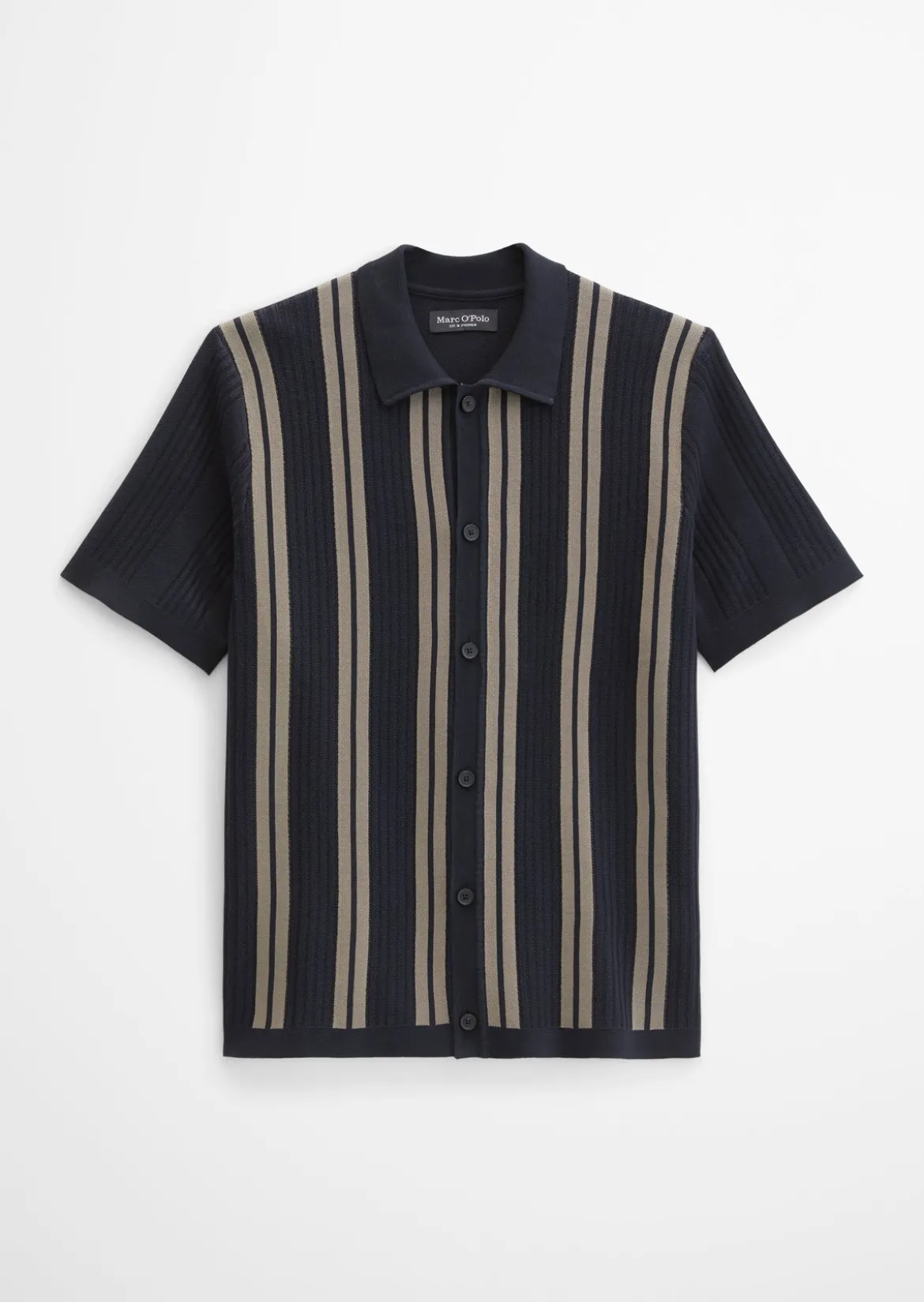 Kurzarm-Feinstrickshirt Travel Collection aus reiner Bio-Baumwolle