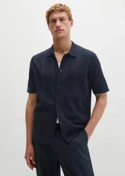 Kurzarm-Feinstrickshirt Travel Collection aus reiner Bio-Baumwolle
