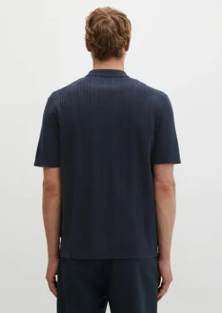 Kurzarm-Feinstrickshirt Travel Collection aus reiner Bio-Baumwolle