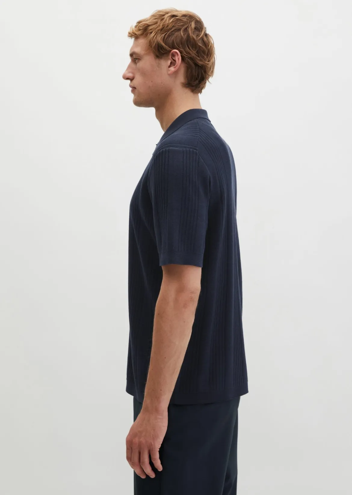 Kurzarm-Feinstrickshirt Travel Collection aus reiner Bio-Baumwolle