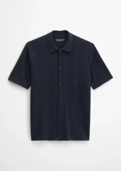 Kurzarm-Feinstrickshirt Travel Collection aus reiner Bio-Baumwolle