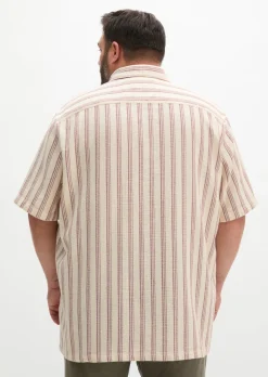 Kurzarm-Hemd regular aus Bio-Baumwolle in Leno-Weave