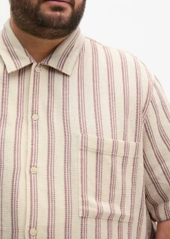 Kurzarm-Hemd regular aus Bio-Baumwolle in Leno-Weave
