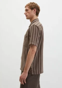 Kurzarm-Hemd regular aus Bio-Baumwolle in Leno-Weave