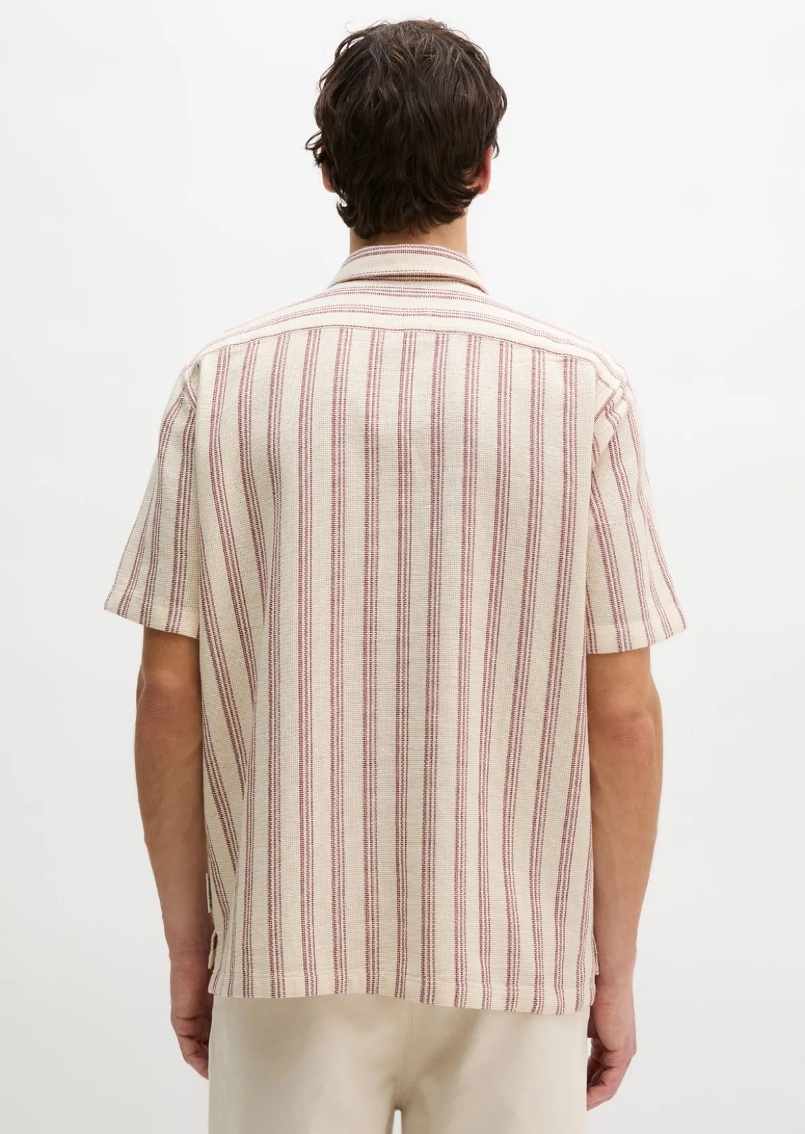 Kurzarm-Hemd regular aus Bio-Baumwolle in Leno-Weave