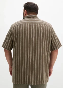 Kurzarm-Hemd regular aus Bio-Baumwolle in Leno-Weave