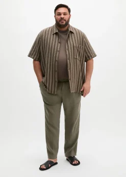 Kurzarm-Hemd regular aus Bio-Baumwolle in Leno-Weave
