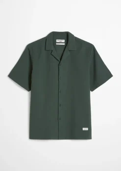 Kurzarm-Hemd regular aus doppellagigem Bio-Baumwoll-Twill