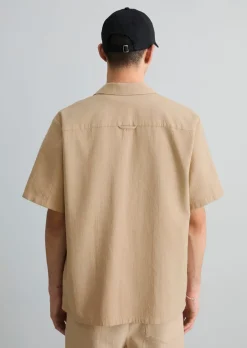 Kurzarm-Hemd regular aus doppellagigem Bio-Baumwoll-Twill