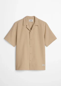Kurzarm-Hemd regular aus doppellagigem Bio-Baumwoll-Twill