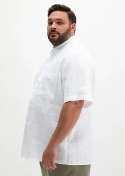 Kurzarm-Hemd regular aus reinem Leinen