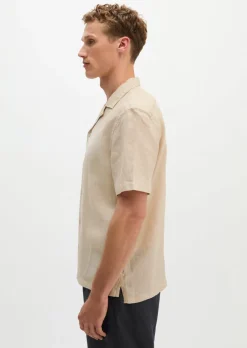 Kurzarm-Hemd regular aus reinem Leinen