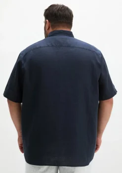 Kurzarm-Hemd regular aus reinem Leinen
