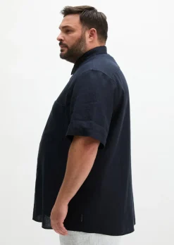 Kurzarm-Hemd regular aus reinem Leinen