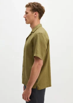 Kurzarm-Hemd regular aus reinem Leinen