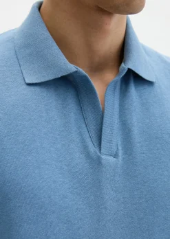 Kurzarm-Jerseyshirt regular aus Baumwoll-Leinen-Mix