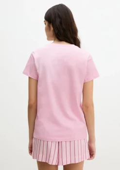 Kurzarm-Lounge-Shirt aus Bio-Baumwoll-Jersey