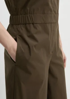 Kurzarm-Overall regular aus Popeline-Stretch