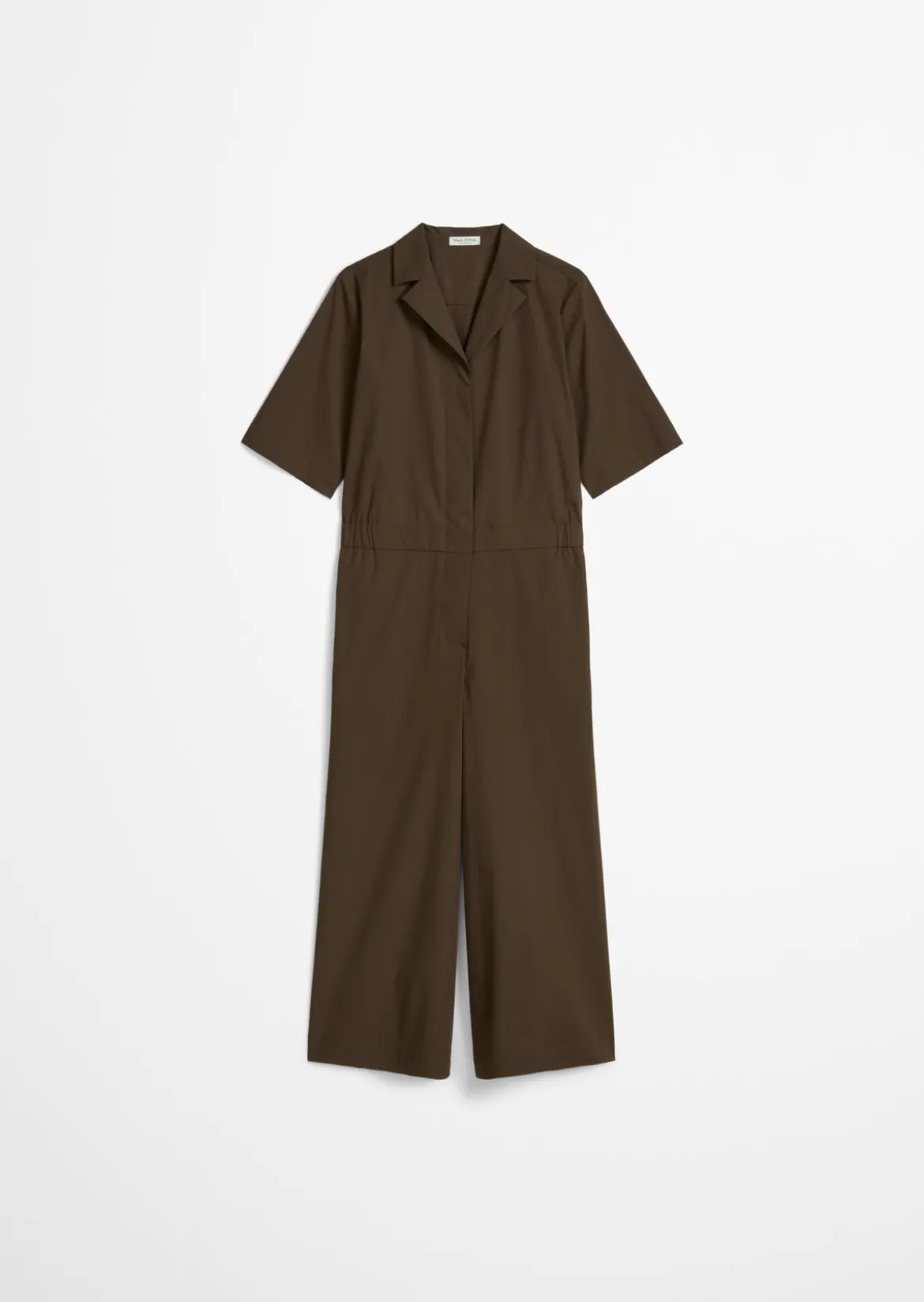 Kurzarm-Overall regular aus Popeline-Stretch
