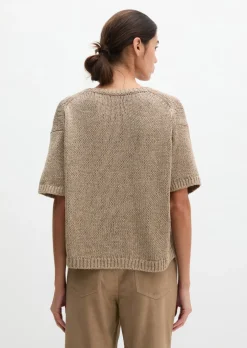 Kurzarm-Pullover loose aus Organic Cotton-Mix