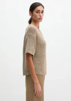 Kurzarm-Pullover loose aus Organic Cotton-Mix