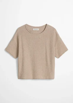 Kurzarm-Pullover oversize aus Bouclé-Garn