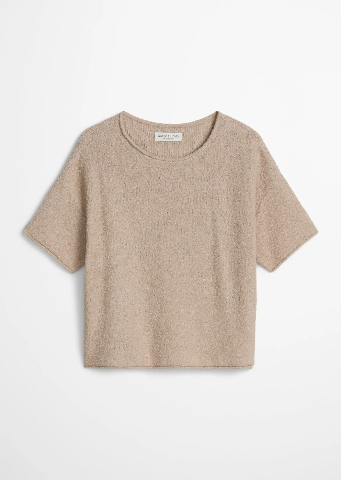Kurzarm-Pullover oversize aus Bouclé-Garn