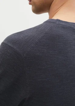 Kurzarm-Pullover regular aus Bio-Baumwolle und Leinen