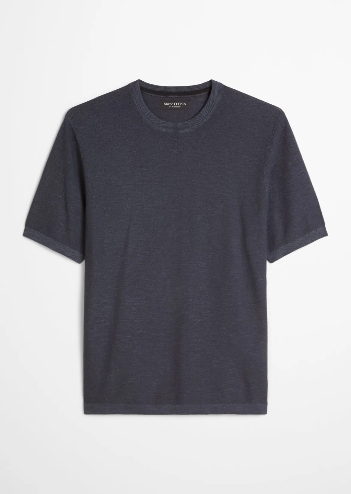 Kurzarm-Pullover regular aus Bio-Baumwolle und Leinen