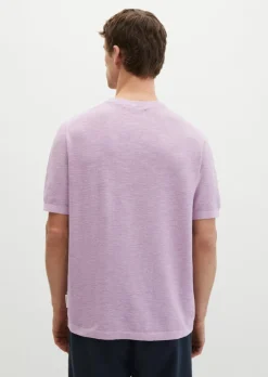 Kurzarm-Pullover regular aus Bio-Baumwolle und Leinen