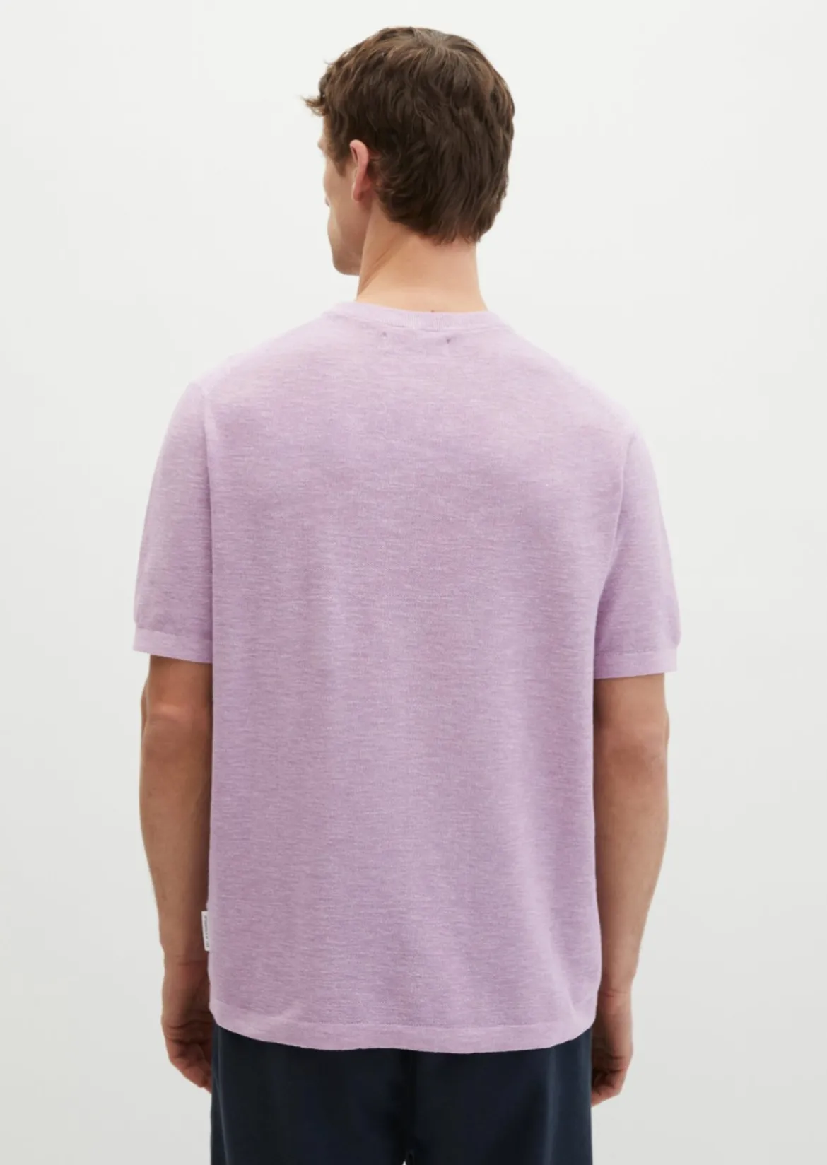 Kurzarm-Pullover regular aus Bio-Baumwolle und Leinen