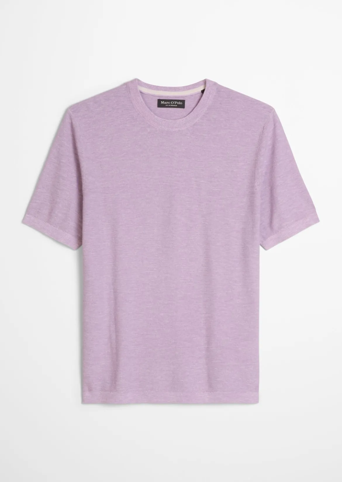 Kurzarm-Pullover regular aus Bio-Baumwolle und Leinen