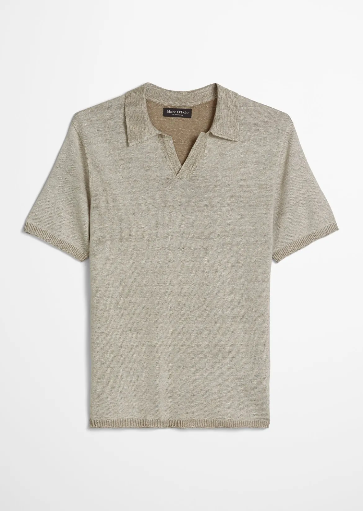Kurzarm-Pullover regular aus Bio-Baumwolle und Leinen