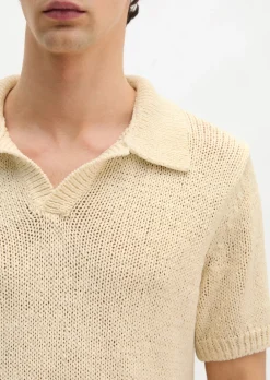 Kurzarm-Pullover regular aus lockerem Bändchengarn