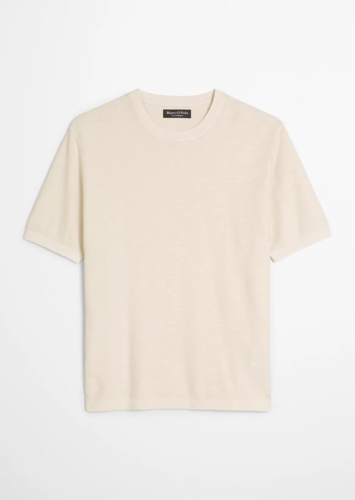 Kurzarm-Pullover regular aus Bio-Baumwolle und Leinen