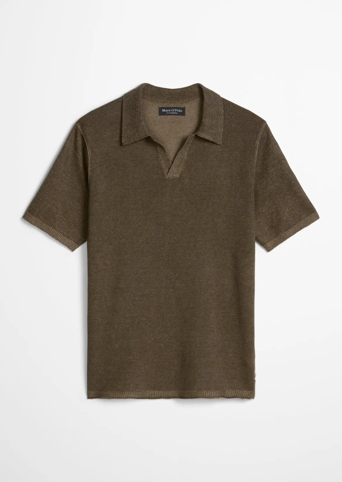 Kurzarm-Pullover regular aus Bio-Baumwolle und Leinen