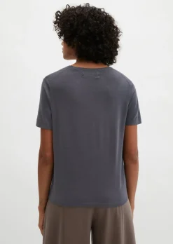 Kurzarm-Pullover regular aus weichem Merinowolle-Viskose-Mix