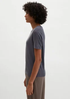 Kurzarm-Pullover regular aus weichem Merinowolle-Viskose-Mix