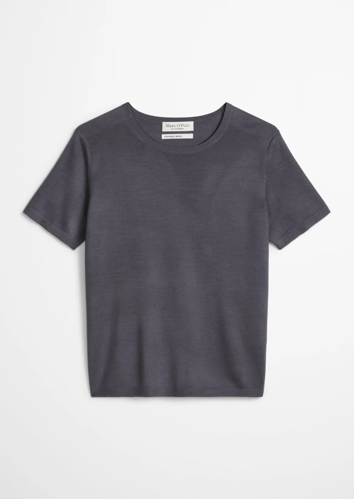 Kurzarm-Pullover regular aus weichem Merinowolle-Viskose-Mix