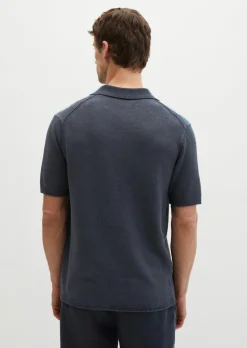 Kurzarm-Pullover regular aus Bio-Baumwolle und Leinen