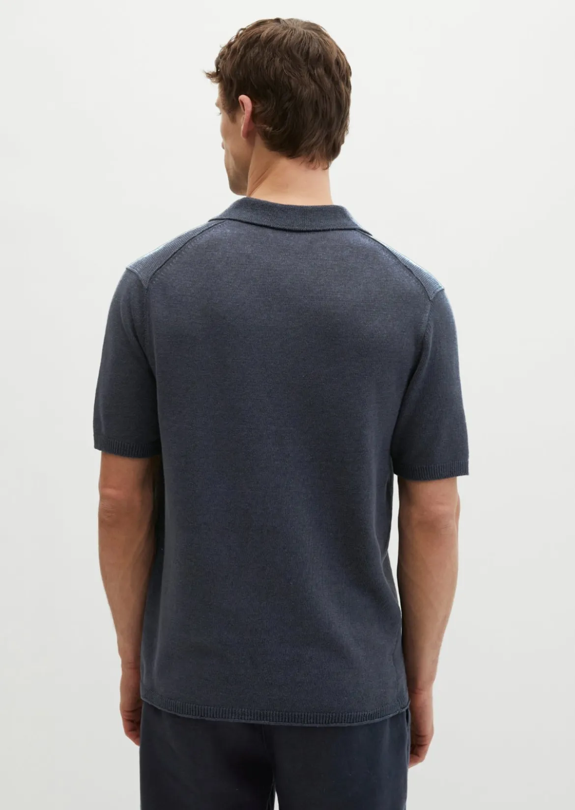 Kurzarm-Pullover regular aus Bio-Baumwolle und Leinen