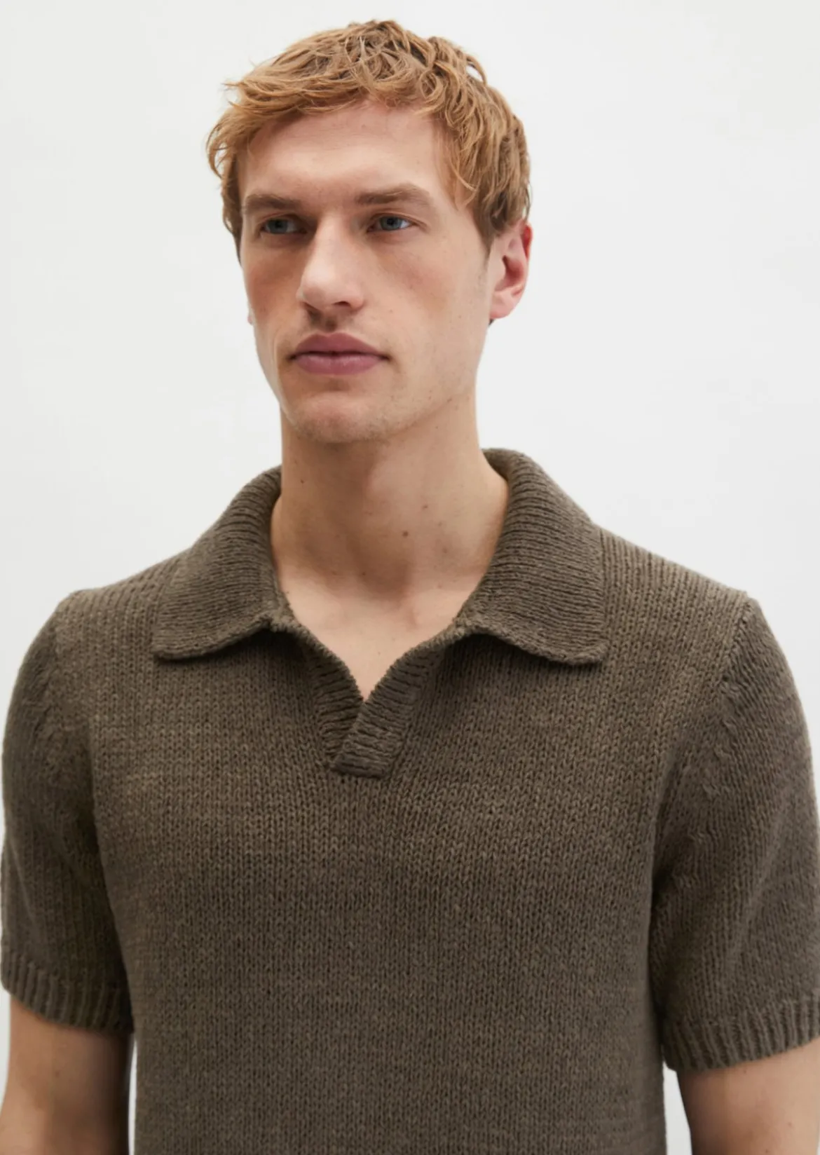 Kurzarm-Pullover regular aus lockerem Bändchengarn